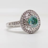 خاتم موزنايت 2 قيراط