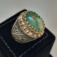 خاتم فيروز نيشابوري صياغة يدوية برتاش قلمزني