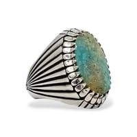 خاتم فيروز طبيعي صياغة حمزة