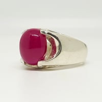 خاتم ياقوت طبيعي صياغة يدوية