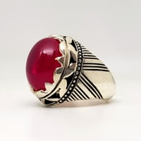 خاتم ياقوت نجمي بشهادة (شاهر)