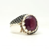 خاتم ياقوت افريقي طبيعي