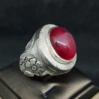 خاتم ياقوت نجمي صياغة (عباسيان)