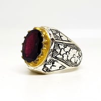 خاتم جارنيت طبيعي صياغة (كرار)