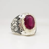 خاتم ياقوت طبيعي صياغة (كرار)