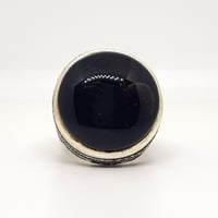 خاتم عقيق اسود صياغة يدوية