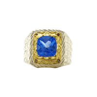 خاتم توباز مطعم بالالماس بشهادة