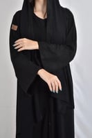 عباية سوداء كريب ملكي N3