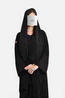 عباية سوداء كريب ملكي N3