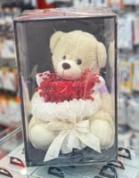 باقة ورد مع دبدوب