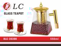 قوري شاي زجاج 550 مل