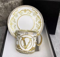 كوب فرزاتشي مع صحن قهوة بورسلين استايل اوربي