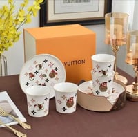 طقم اكواب وصحون لويس فيتون الجديد