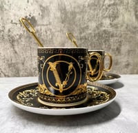 كوب فرزاتشي مع صحن قهوة بورسلين استايل اوربي