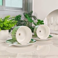 طقم اكواب سوار فسكي للكابتشينو او الشاي