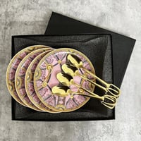 طقم صحون فرزاتشي مكون من 4 صحون و 4 ملاعق