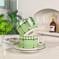 طقم اكواب سوار فسكي للكابتشينو او الشاي