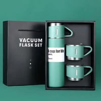 طقم حافظة حرارة مع كوبين اللون حسب المعروض بالصوره