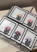 منديل مائده بنقشة ماكنزي عدد 5 قطع ملونه