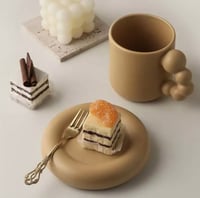 كوب بمقبض كروي إبداعي إسكندنافي وصحن دائري مصنوع ي...