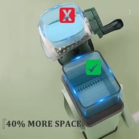 قطاعة خضروات مطورة مع 6 شفرات من الستانلس ستيل - م...