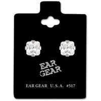 اير جير امريكي زركون 7*7مم - ستيل- FE517