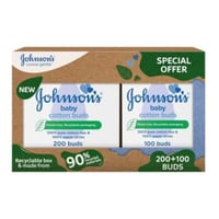 جونسون قطن اذن 200عود مع 100عود مجانا