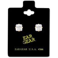 اير جير امريكي زركون 6*6مم - ذهبي- FE566