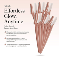 كيتش ديرمابلانر شفرات إزالة شعر الوجه 12 حبه وردي