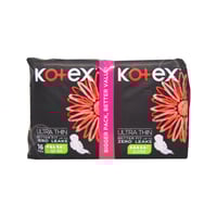 كوتكس الترا الرفيعه فوط سوبر مع الاجنحه 16فوطه