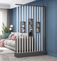 حاجز جداري بتصميم رائع مع خزانة مقسمة مع أرفف-عمود...