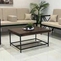 طقم جلوس حديقة فاخر من الحديد اسود والخشب السويدي...