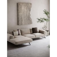 كنبة زاوية سويدي و شانيل - بيج