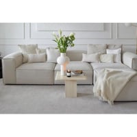 كنبة زاوية 300×180×90×85 سم - اوف وايت