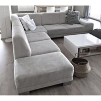 كنبة زاوية 300×260×85×85 سم - رمادي