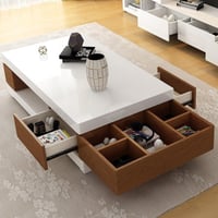 طاولة قهوة بادراج تخزين متعددة-لمسة عصرية