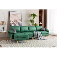 كنبة زاوية - خشب سويدي - أخضر - 320×150×95×85 سم