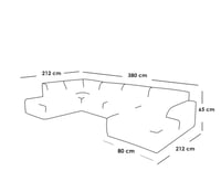 كنبة زاوية خشب سويدي و كتان - رمادي