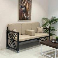 طقم جلوس حديقة فاخر من الحديد اسود والخشب السويدي...