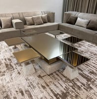 طقم طاولة كنب مع 6 خدمة