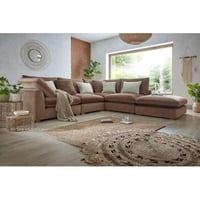 كنبة زاوية 300×270×85×85 سم - بني