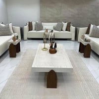 طقم طاولات استقبال بديل رخام فاخر بتصميم عصري