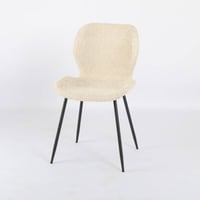 كرسي القماش بطراز بوكلي - بيج