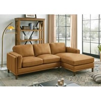 كنبة زاوية 210×180×85×85 سم - بني - ICO.SO.127