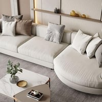 كنبة زاوبة 300×170×70 سم - أبيض - MAY.FU.126