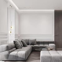 كنبة زاوبة 300×170×75 سم - رمادي - MAY.FU.127