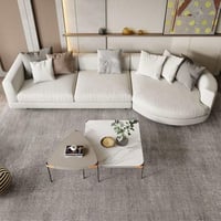 كنبة زاوبة 300×170×70 سم - أبيض