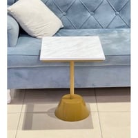 طاولة خدمة صاج مربع لون ذهبي