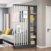 حاجز تقسيم الغرف الخشبي العصري مع أرفف تخزين