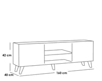 طاولة تلفاز خشب كونتر بني - 40×160×42 سم
